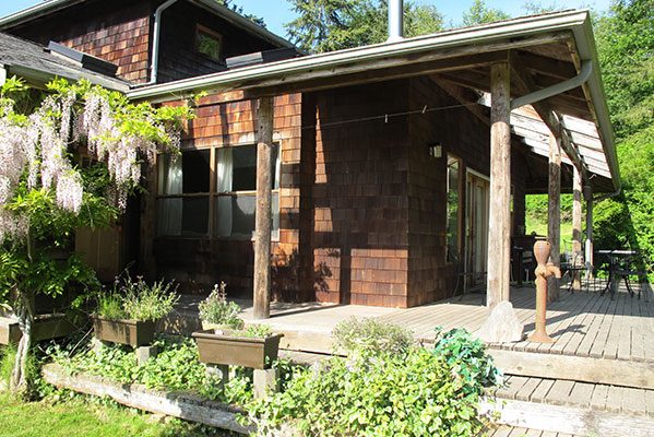 Farmhouse entry and deck